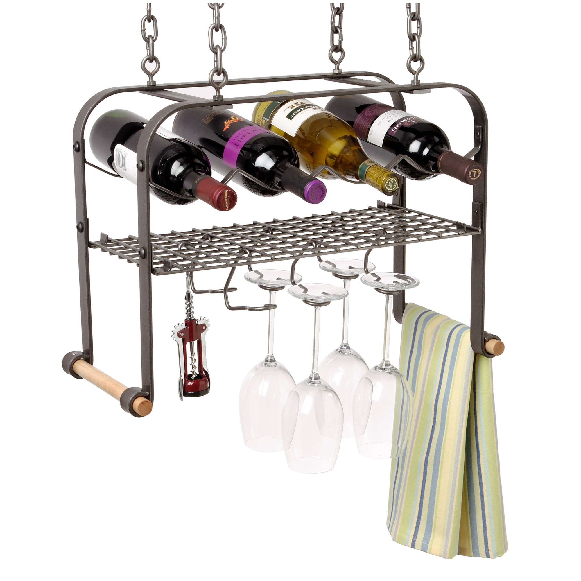 Hanging Wine Accessories Rack 4 Bottles