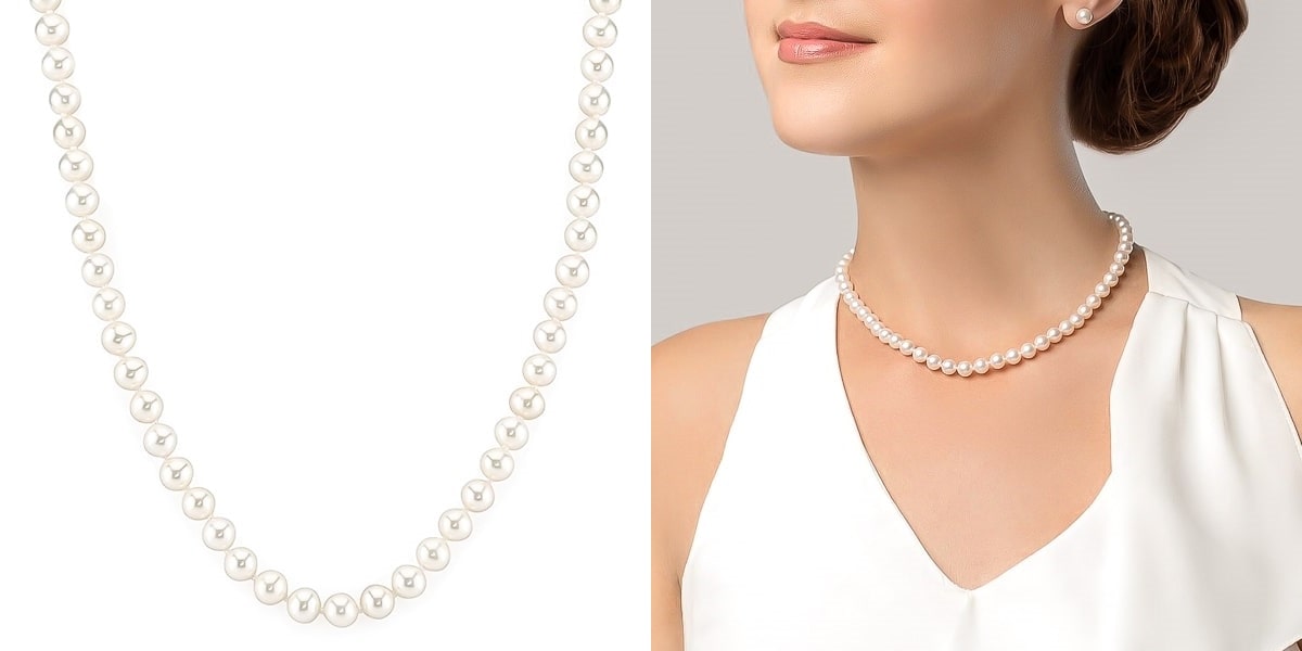 6mm shell pearl necklace