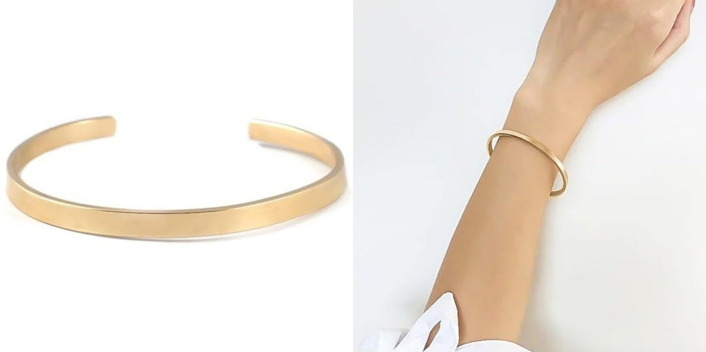 Adjustable gold cuff bracelet