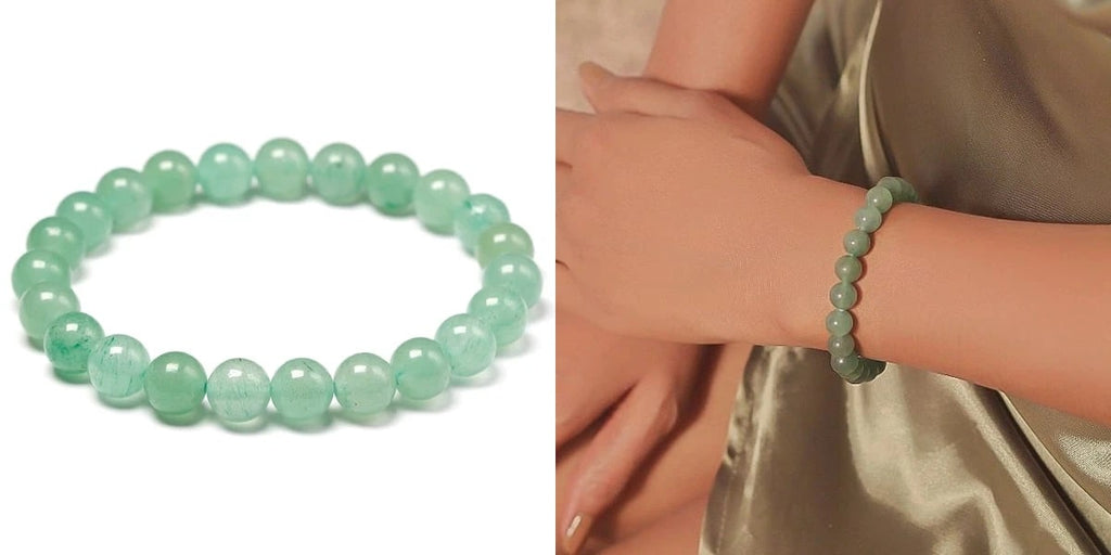 August birthstone aventurine bracelet