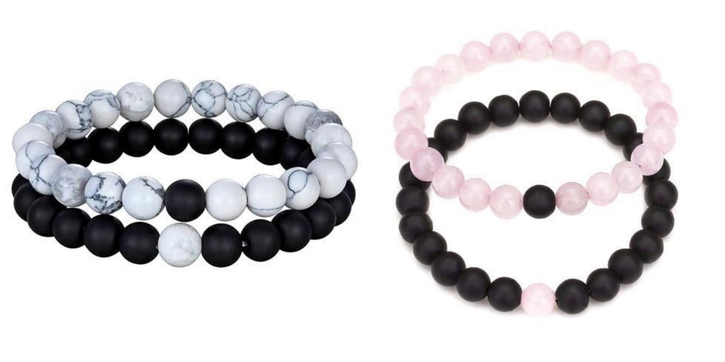 Beaded Distance Bracelets for Couples