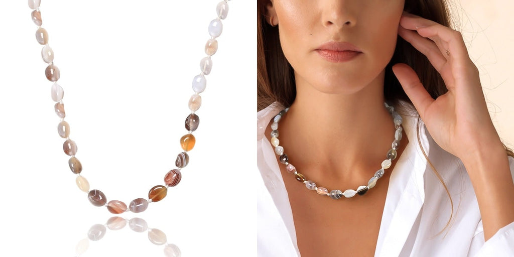 Botswana Agate bead necklace