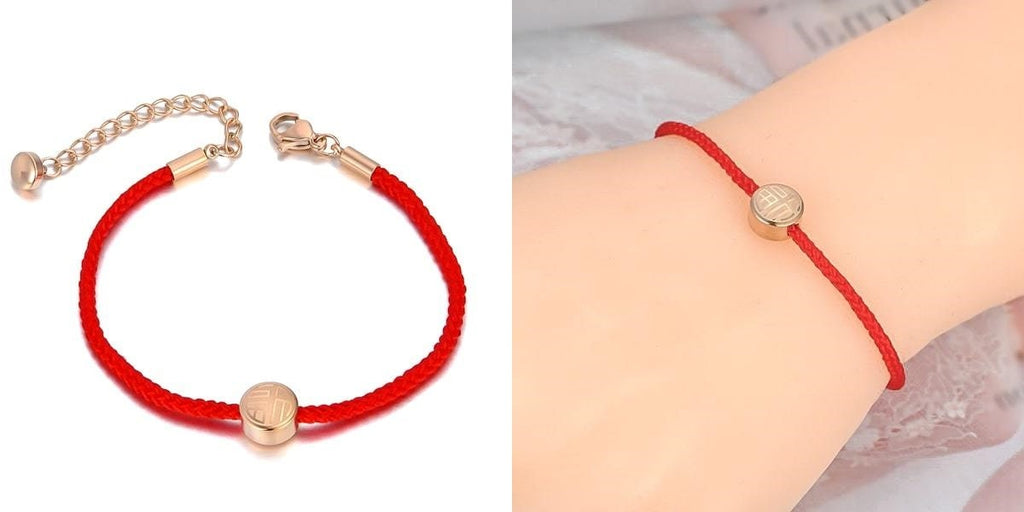 Lucky red rope bracelet