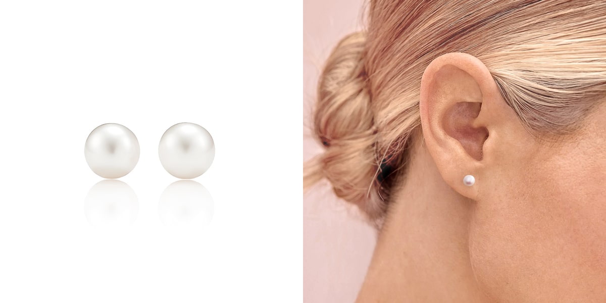 Classic pearl stud earrings