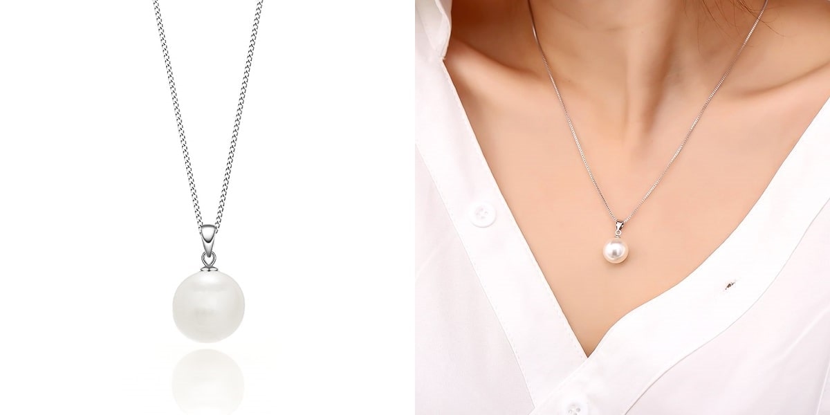 Classic pearl pendant necklace