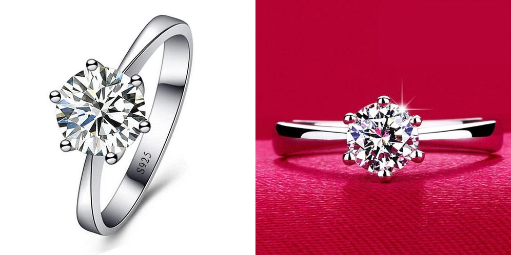 cz tiffany style engagement rings