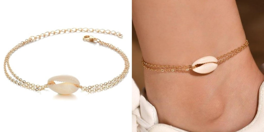 Dainty Gold Seashell Anklet