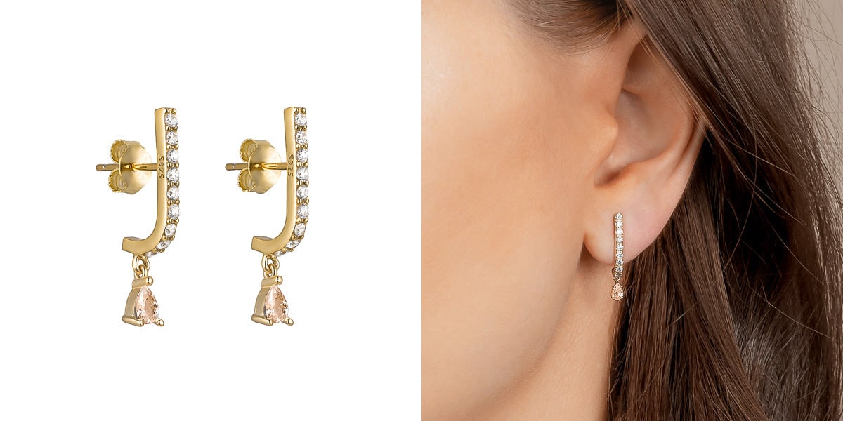 Elegant crystal drop earrings