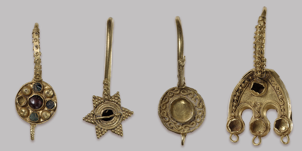 Italian earrings from the middle ages ca. 500 CE