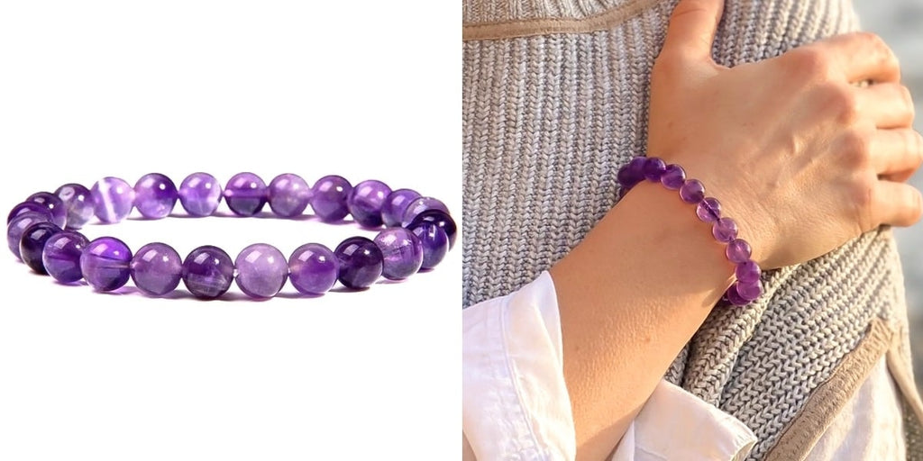 February birthstone amethyst bracelet