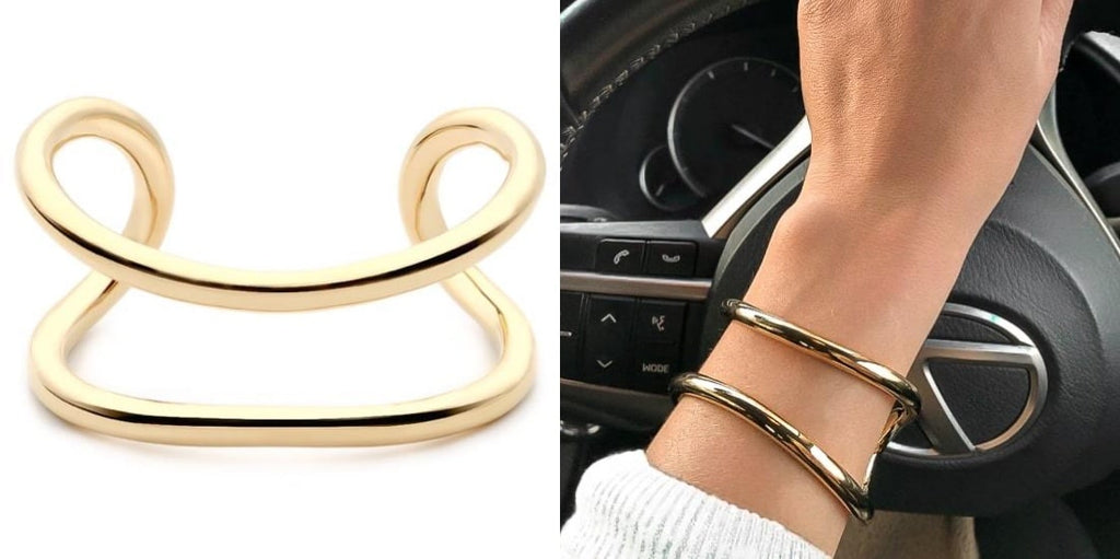 Gold design cuff bracelet