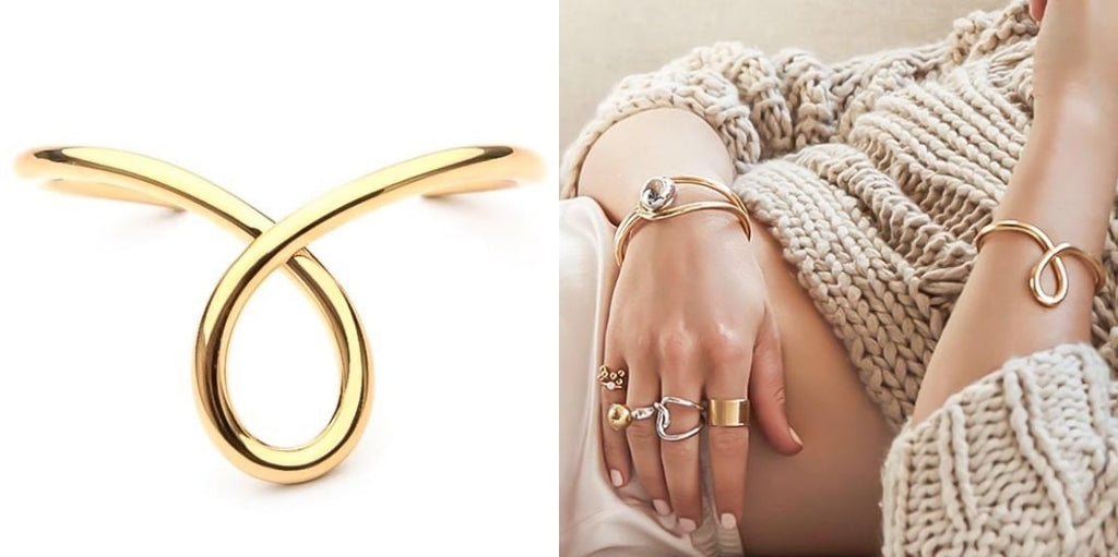 Gold goddess cuff bracelet
