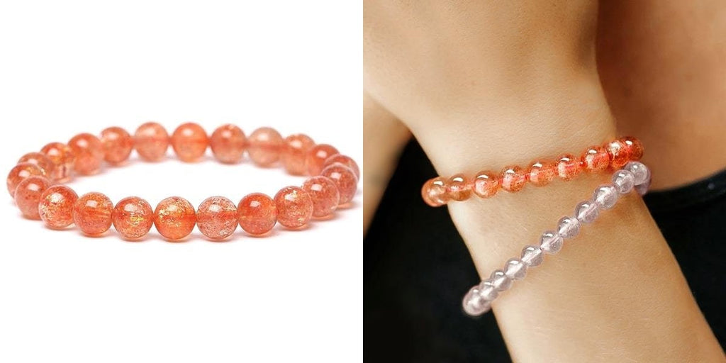 Gold Strawberry Quartz bracelet