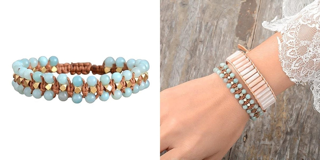 Handmade Amazonite yoga bracelet