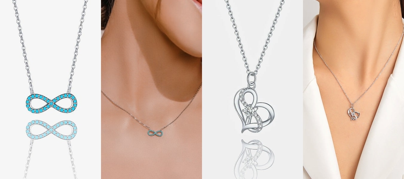 Infinity pendants that symbolize love