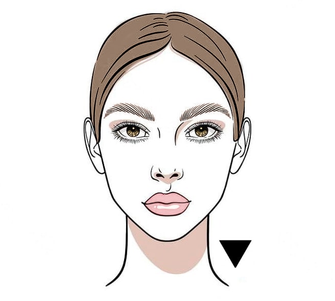 inverted triangle face shape