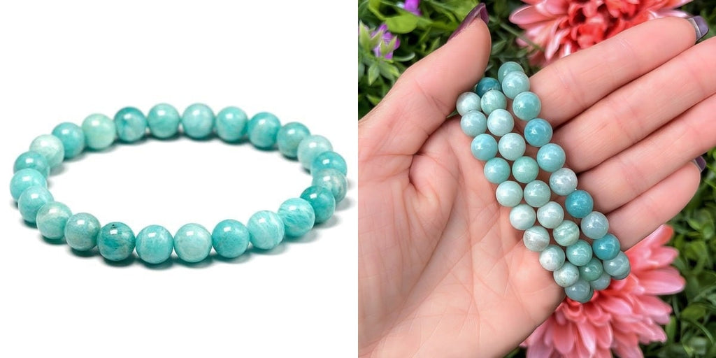 July birthstone turquoise amazonite bracelet