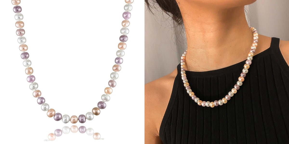 Multicolor pearl necklace