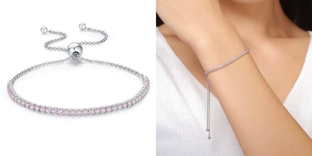  Luxury Crystal Pink Star Bracelets Female Accessories