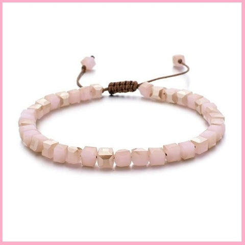 Pink beaded bracelet