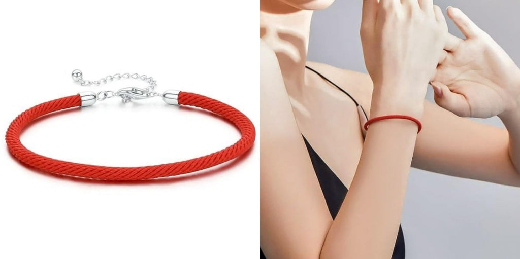 Red summer rope bracelet