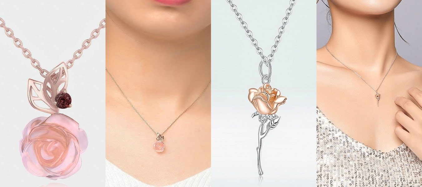 Rose pendants that symbolize love