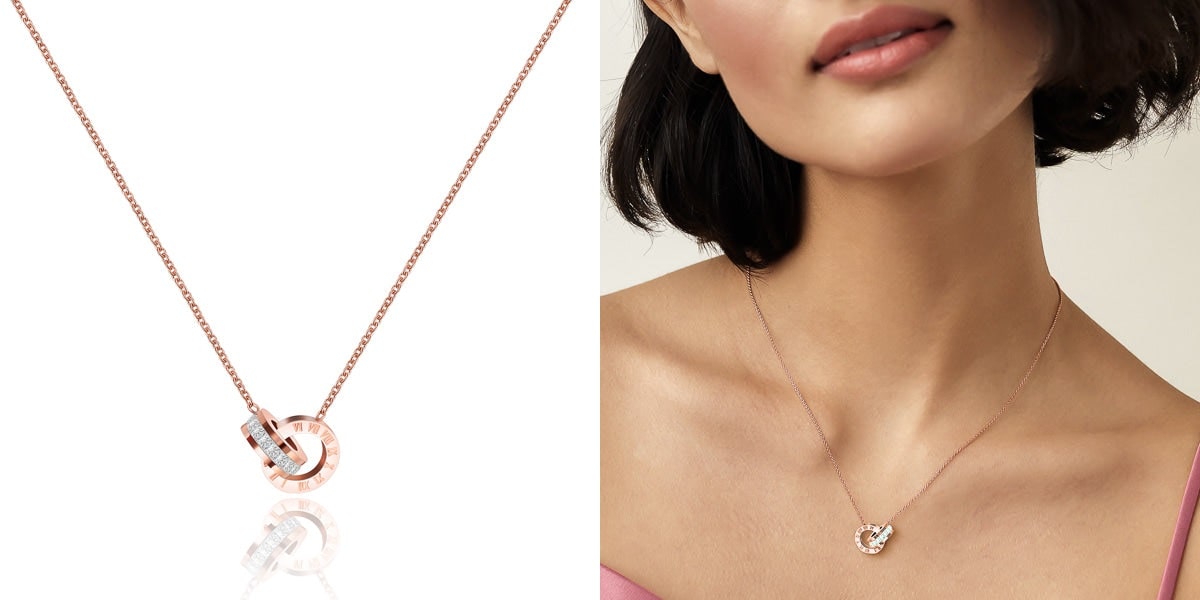 Rose gold timeless beauty necklace