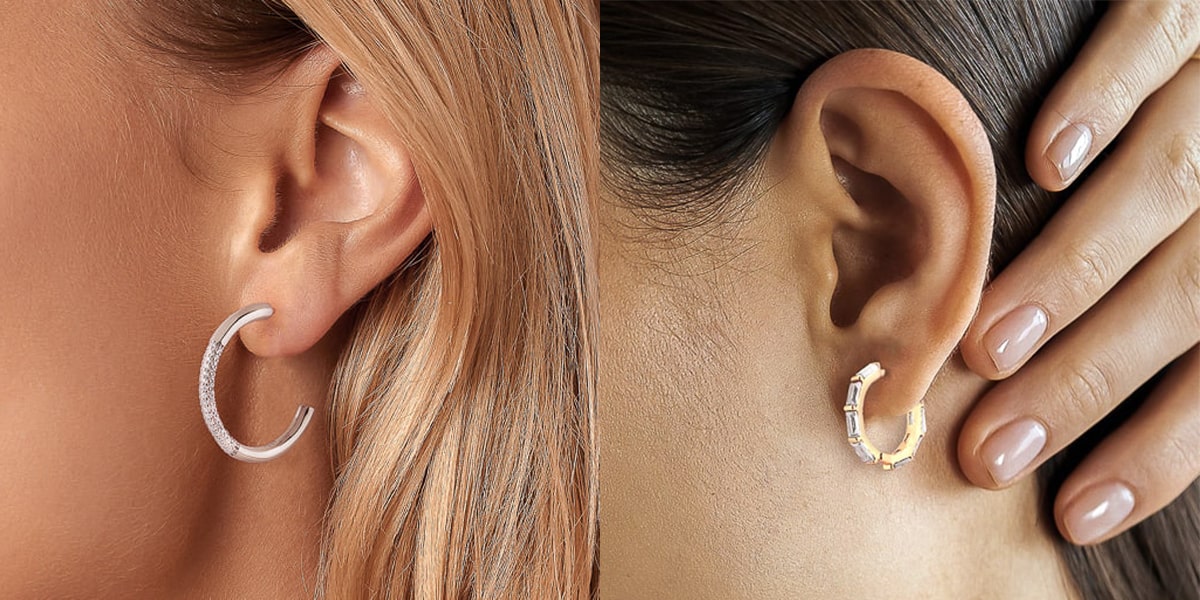 Timeless cubic zirconia hoop earrings