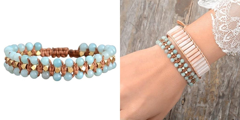 Turquoise bead bracelet for summer