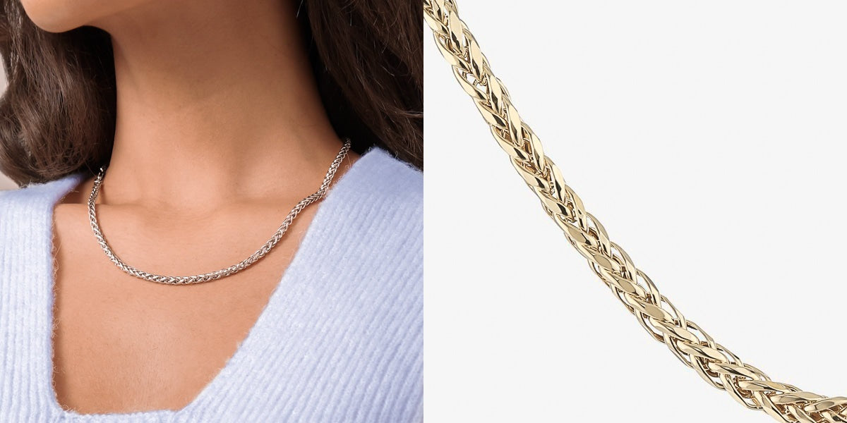  Moissanite Iced Clasp 14k Gold Over Stainless Steel Rope Chain  Necklace (4,5,6mm) (16, 4mm, 14K Gold): Clothing, Shoes & Jewelry