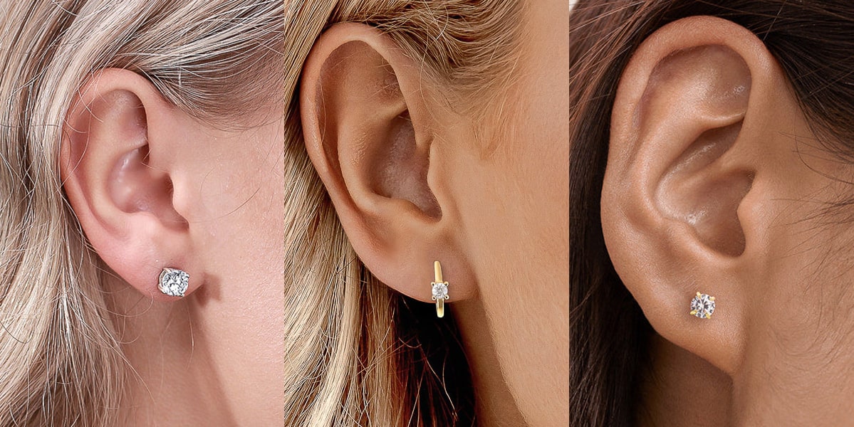 timeless solitaire earrings