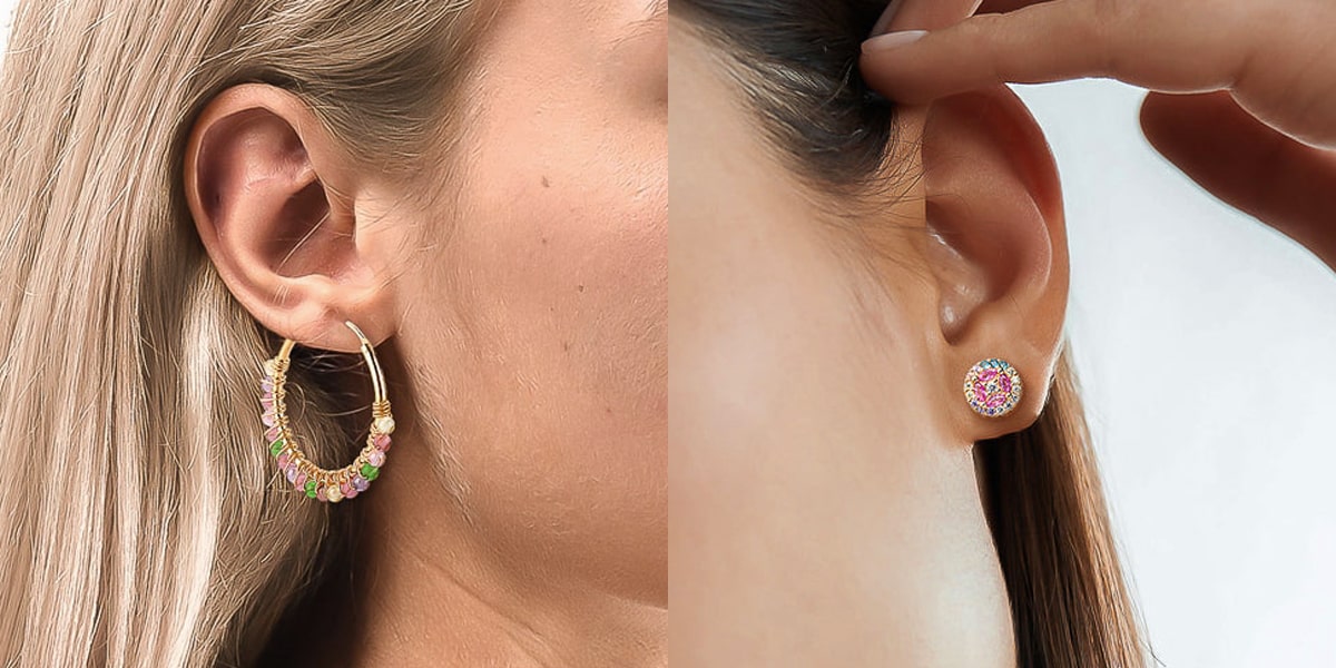 Trendy colorful earrings