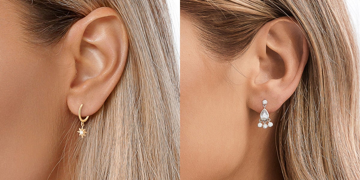 Trendy drop earrings