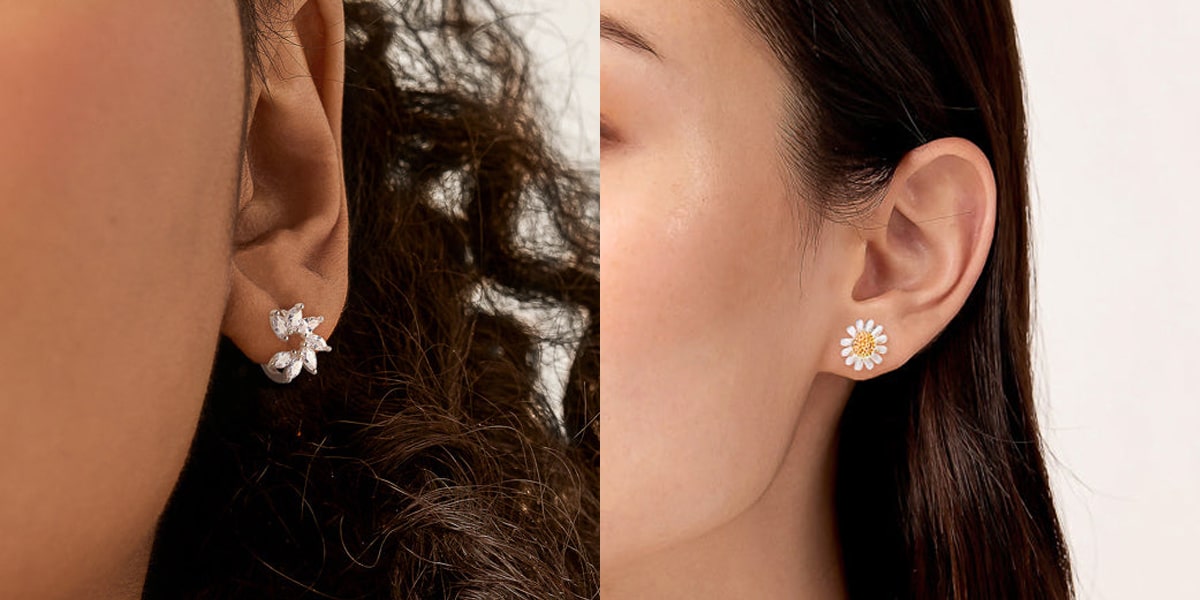 Trendy flower earrings