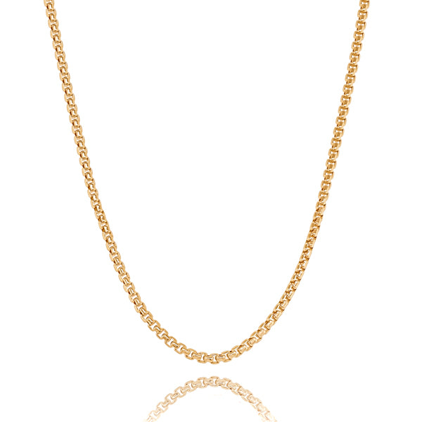 Gold Venetian Box Chain Necklace | Classy Women Collection