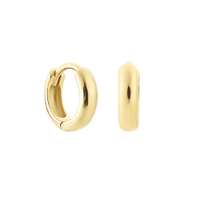 Gold 8mm huggie hoops