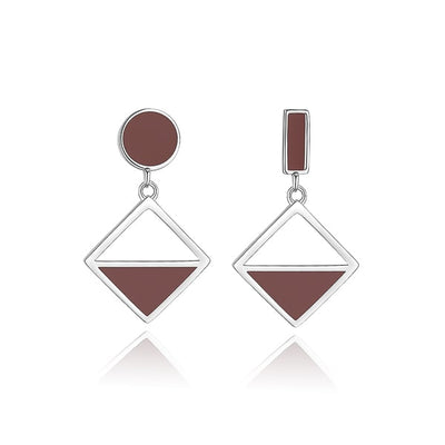 Asymmetrical Geometric Drop Dangle Earrings