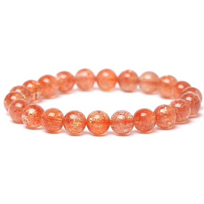 Beaded Gold Strawberry Quartz Bracelet