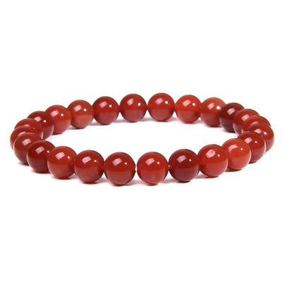 Bracciale in agata rossa con perline