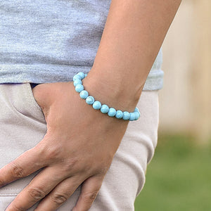 Turquoise Gold Small Beaded Bracelet