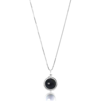 Black Agate Pendant Necklace
