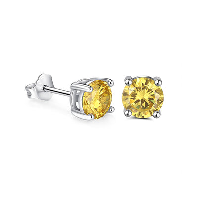 Citrine Yellow Cubic Zirconia Earrings