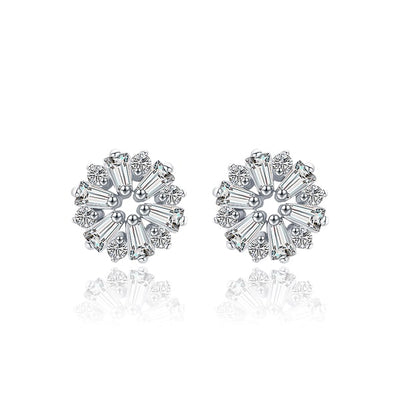 Crystal Snowflake Stud Earrings