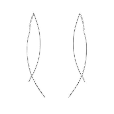 Delicate Silver Wire Threader Earrings