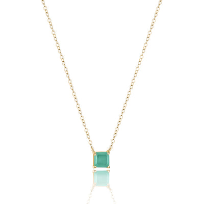 Gold Green Tourmaline Necklace