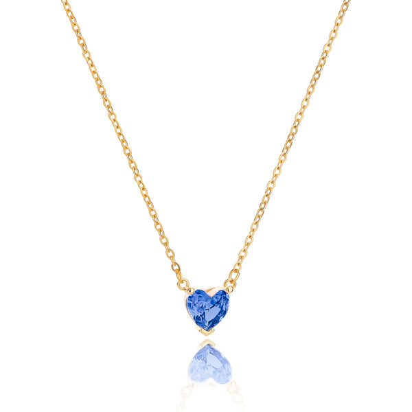 Blue Lapis Lazuli Butterfly Necklace With Crystals - KAMARIA