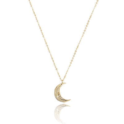 Gold Crescent Moon Necklace