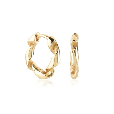 Classic gold curly hoops