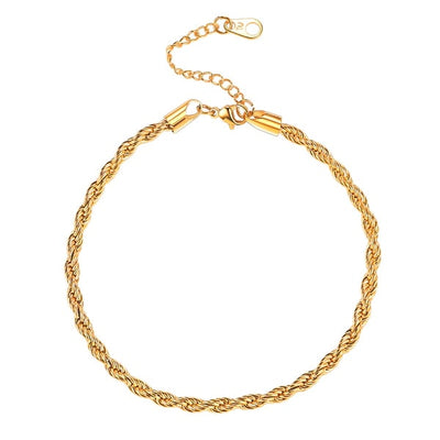 Gold Rope Chain Anklet