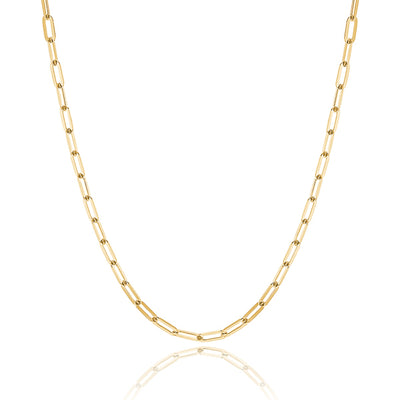 Gold vermeil paperclip chain necklace